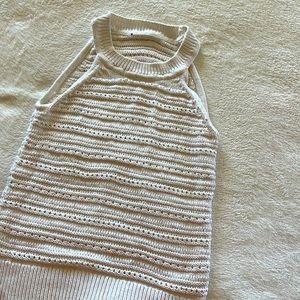 Pretty white crochet cotton top XS